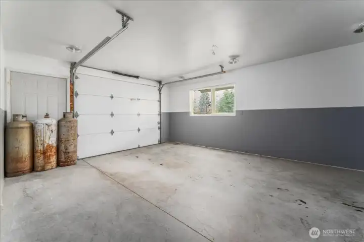 Drive through garage.