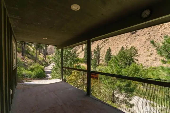Covered deck (needs to be competed), but what great views!
