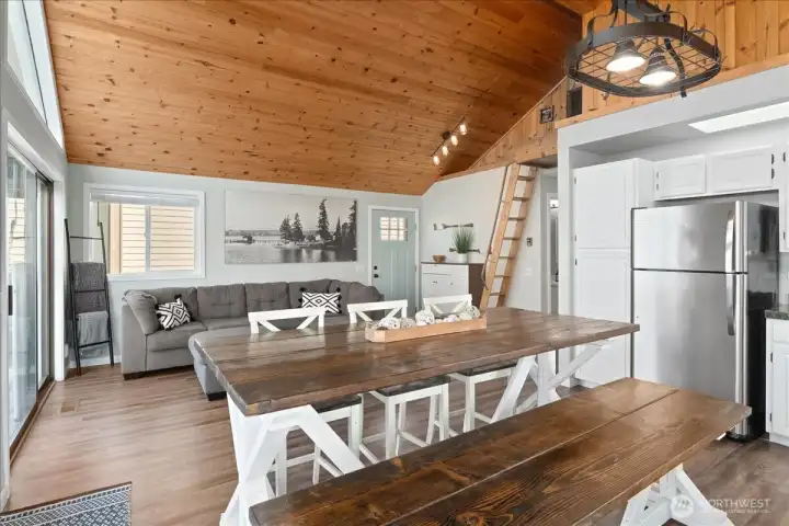 Open floor plan allows for entertaining and - many meals have been enjoyed and many games played at this table!