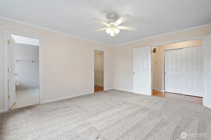 Primary Bedroom with French Doors and Ensuite