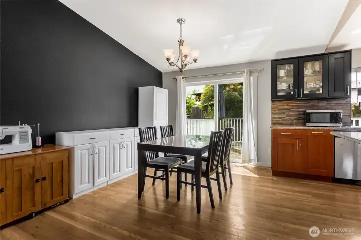 Dining Room with Slider to Deck