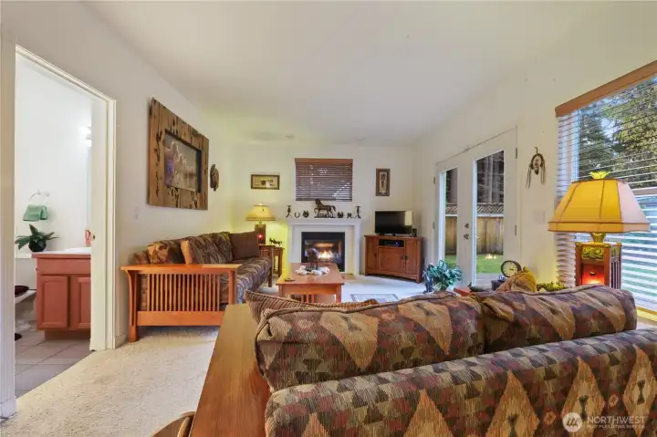 Family Room with 1/2 bath on Main Level