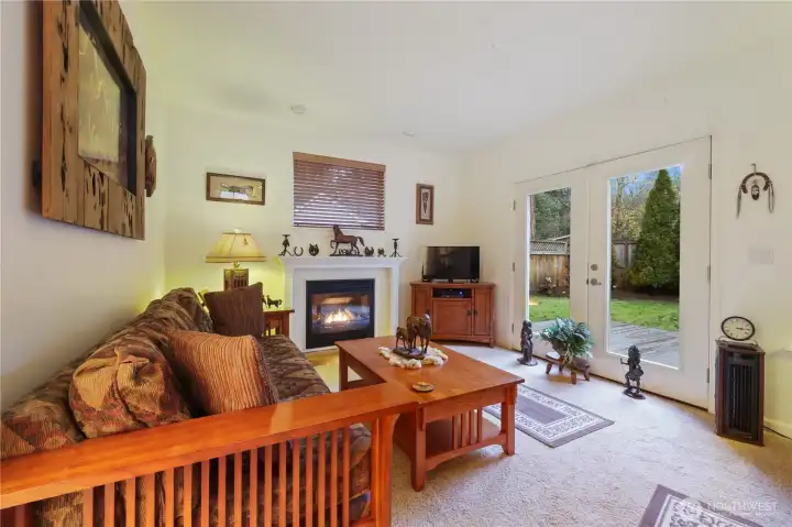 Warm and welcoming propane fireplace