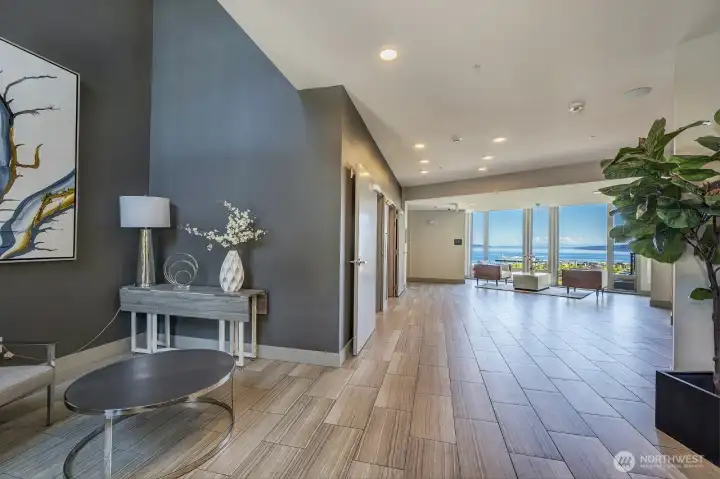 Grand lobby entry welcomes you with jaw dropping views.
