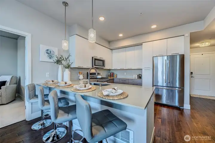 Kitchen with bistro seating enough for 4.