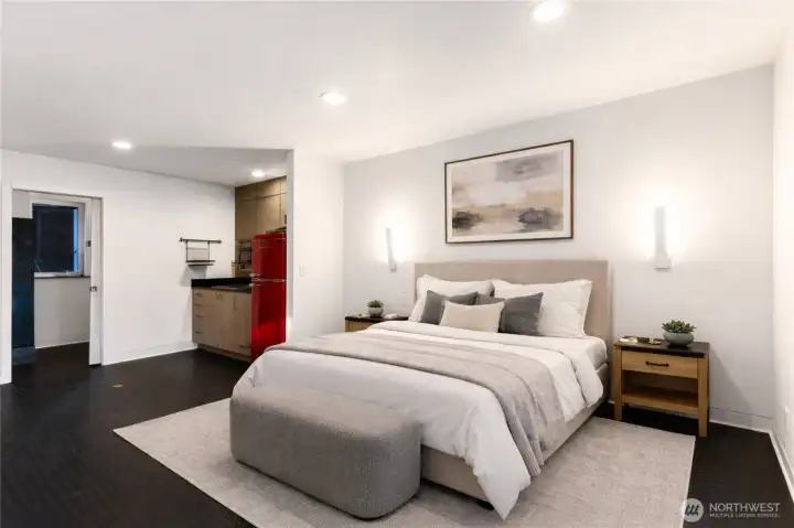 Guest suite virtually staged