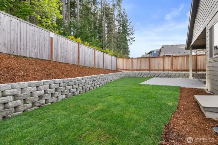 Fully fenced for privacy.