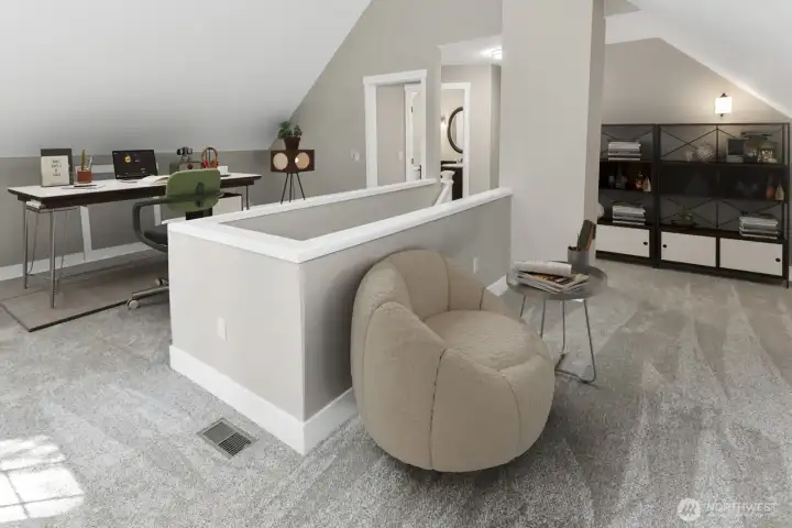 Upstairs office/den space  *Virtually staged*