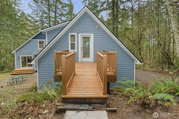 Entrance to ADU above garage