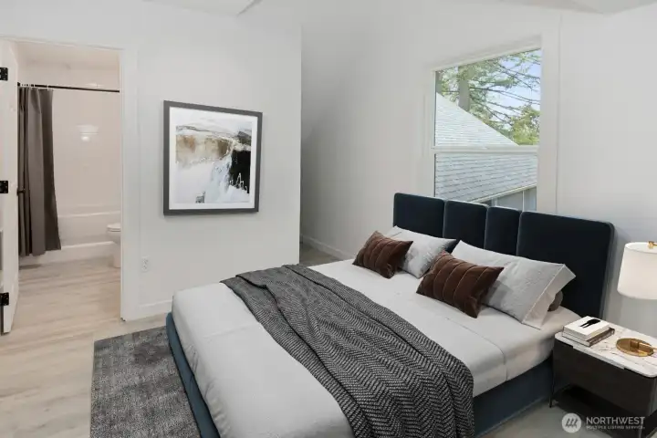 ADU bedroom. *Virtually staged*