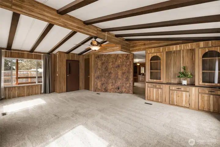 Built in entertainment center and storage