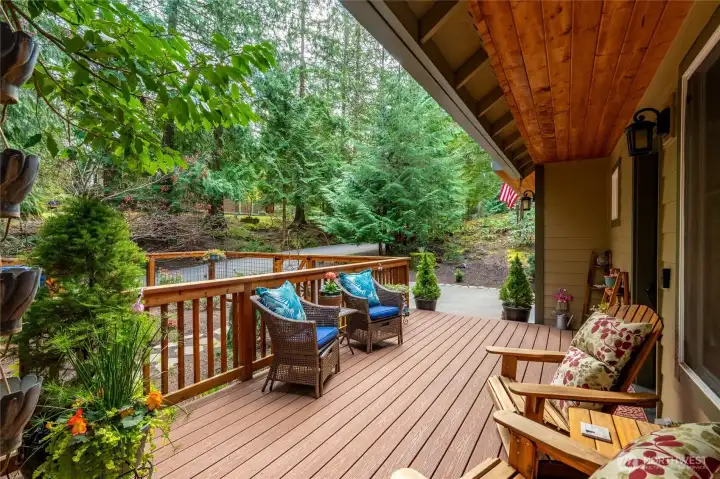 Front entry. Fenced garden space is a must to keep your plantings safe.  Ring door bell and camera system will stay with home.