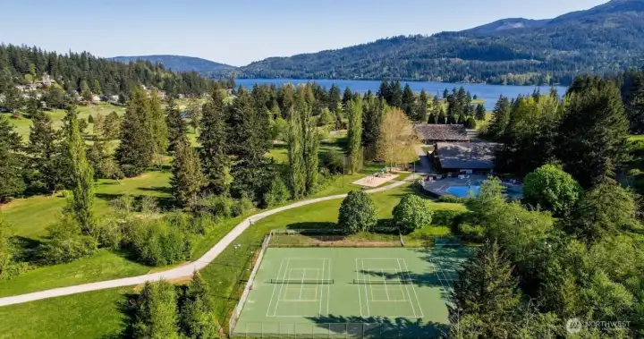 Tennis courts to enjoy.