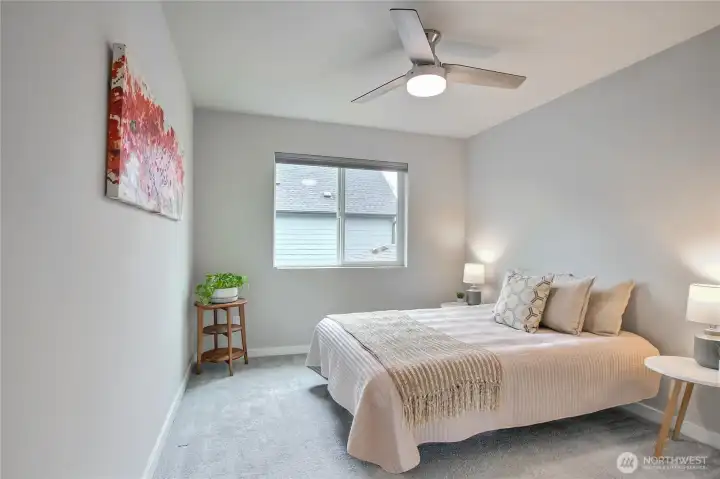 The large upper-level bedroom.