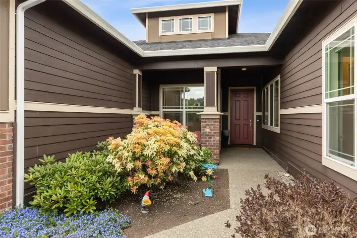 No stairs up to front door