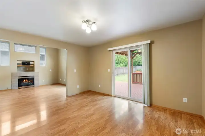 Dining room looking into living room