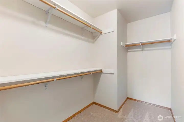 Walk in closet in primary