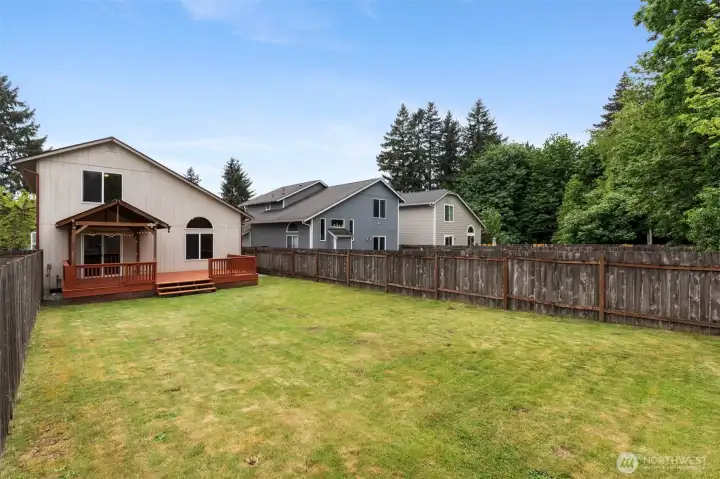 Just enough yard for entertaining