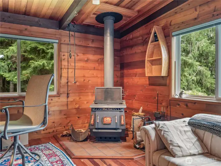 Nice wood insert to add more heat