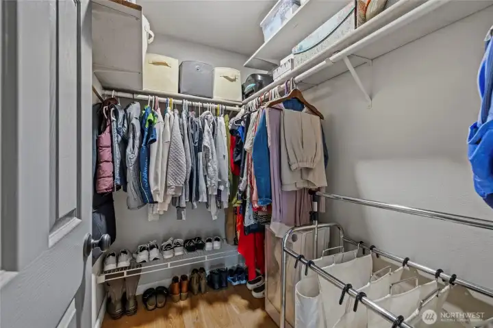 Closet #1 in the primary bedroom