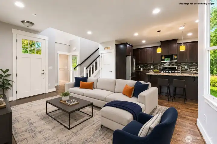 Living Room Virtually Staged