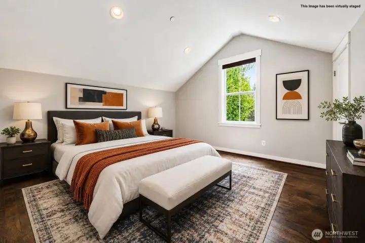 Second Floor Primary Bedroom Virtually Staged