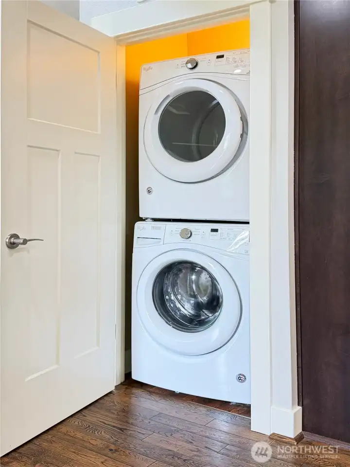 Stackable Laundry Area on the Main Floor