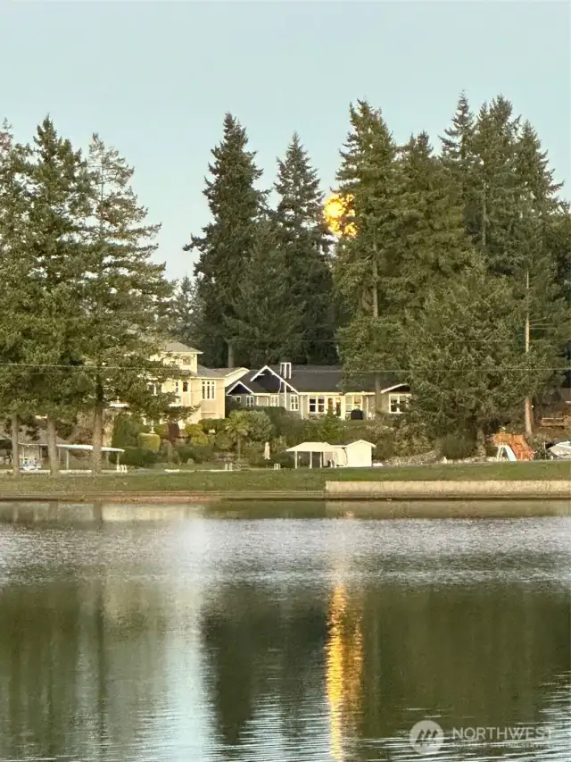 View across the lake
