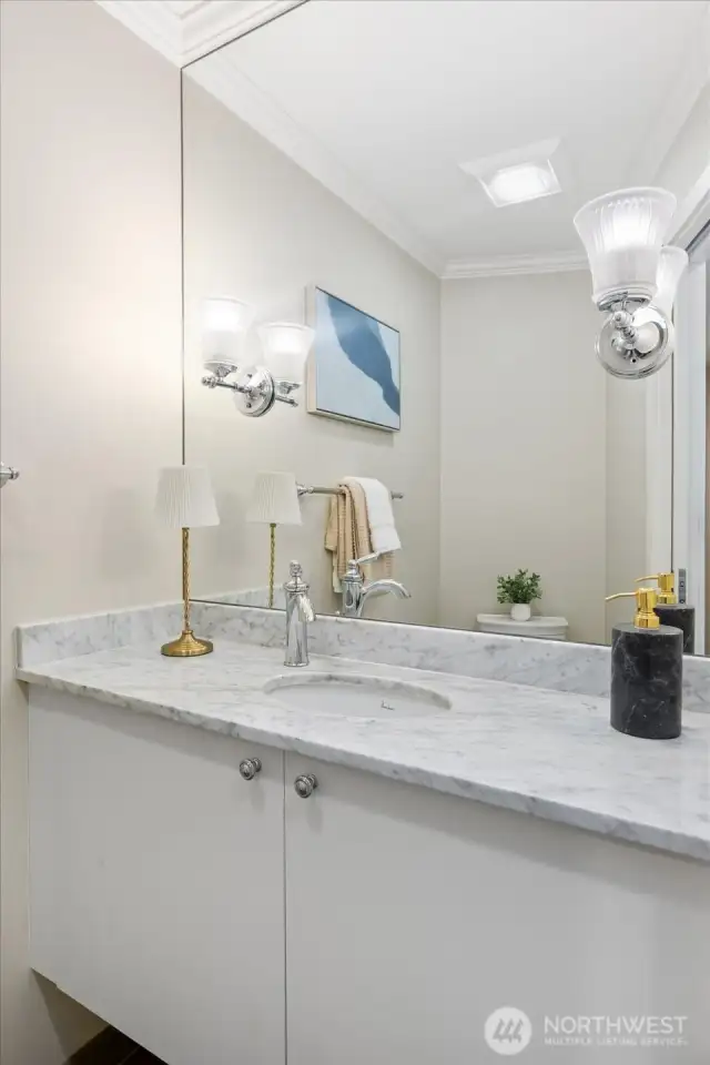 one of two half baths on this main level.