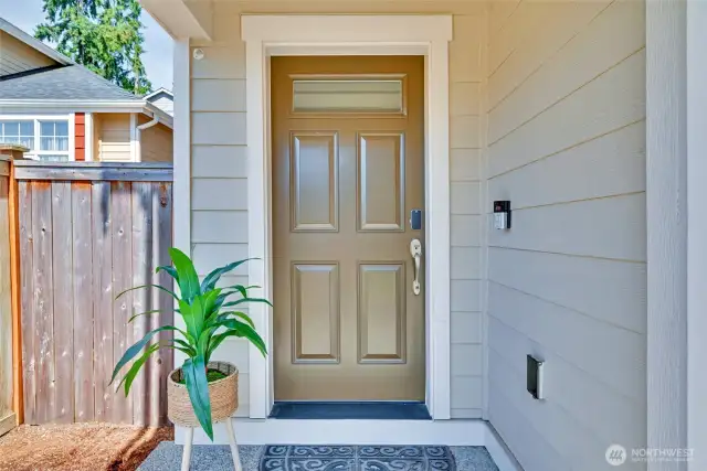 Cozy entry with the Ring doorbell.