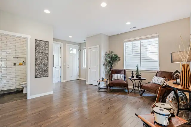 The whole house is open and light with tall ceilings, new interior paint, and new carpet throughout.