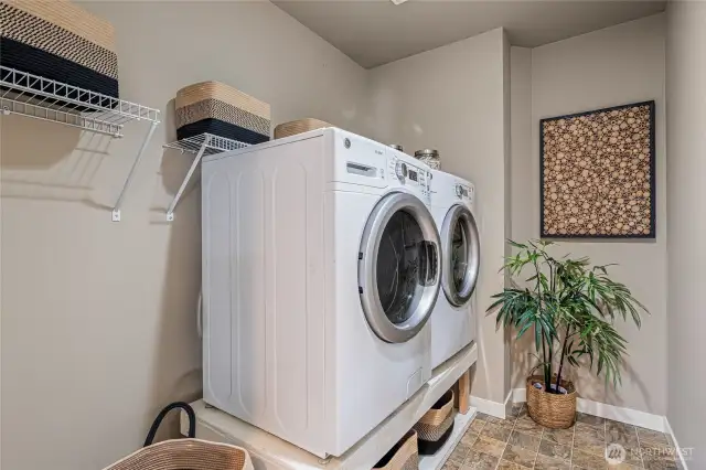 Laundry room with included washer/dryer on upper floor (no carrying loads of laundry and down the stairs anymore).