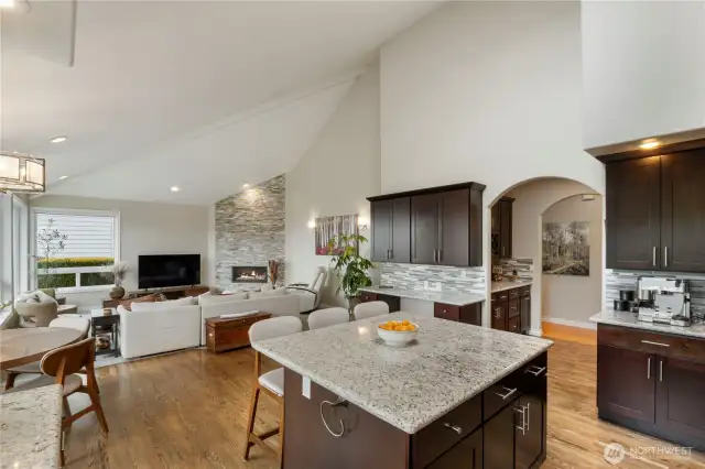 Updated kitchen with granite counters