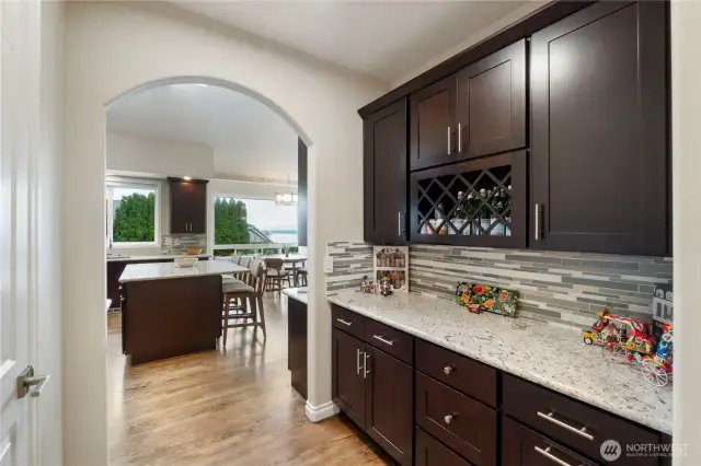 Butler's pantry.  Door on the left opens to a full walk-in pantry