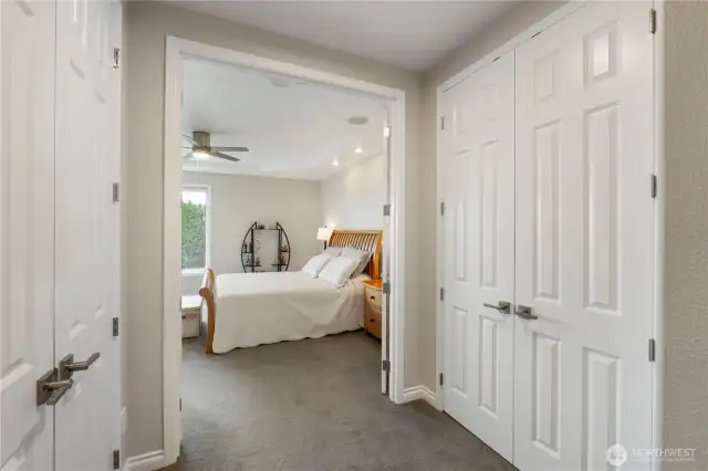 Primary bedroom entry with French doors