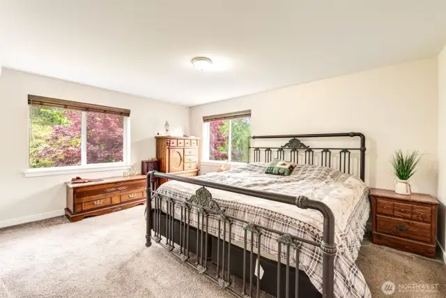 Primary bedroom with walk-in closet