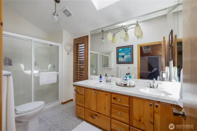 Bathroom on upper floor- updated and bright!