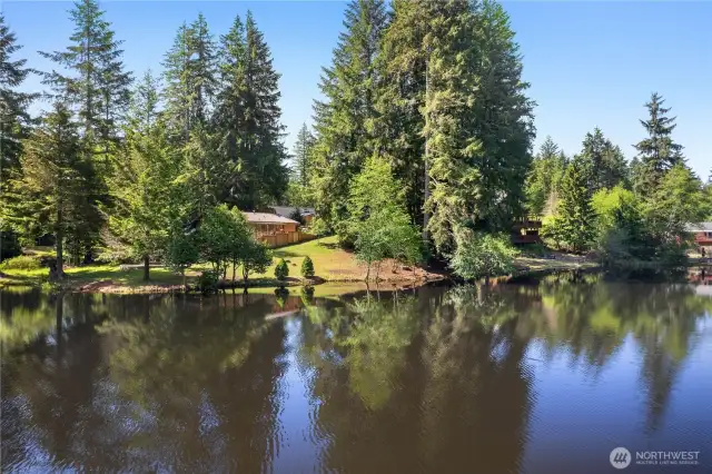 View from the lake. 252 feet of waterfront no bank - .55 acres