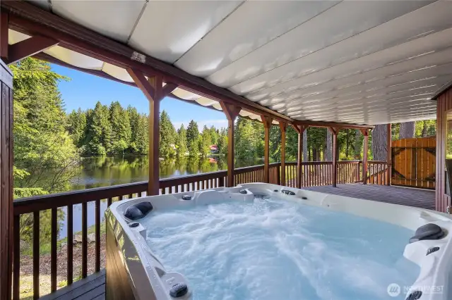 NEW 6 person hot tub with new