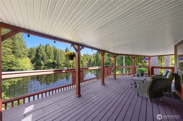 Covered large deck.