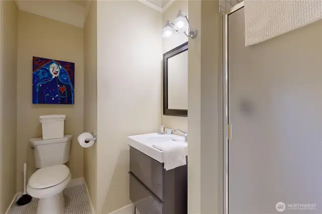 Converted second bathroom/shower