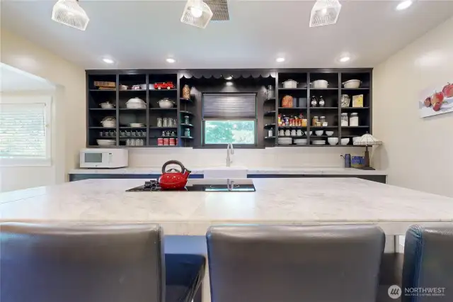 Has original doors for shelving