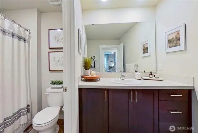 Full bath on 2nd level