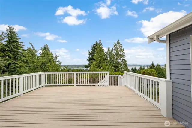 Enjoy panoramic views from this oversized deck ideal for hosting gatherings or simply soaking in the peaceful surroundings. A true extension of the indoor living space.