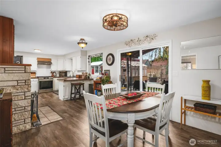 Slider to covered patio