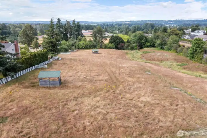 Looking North showing Parcel down to the trees in the back-Fruitland on the right