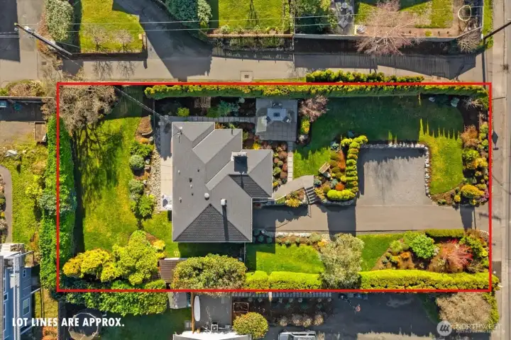 Aerial view of property