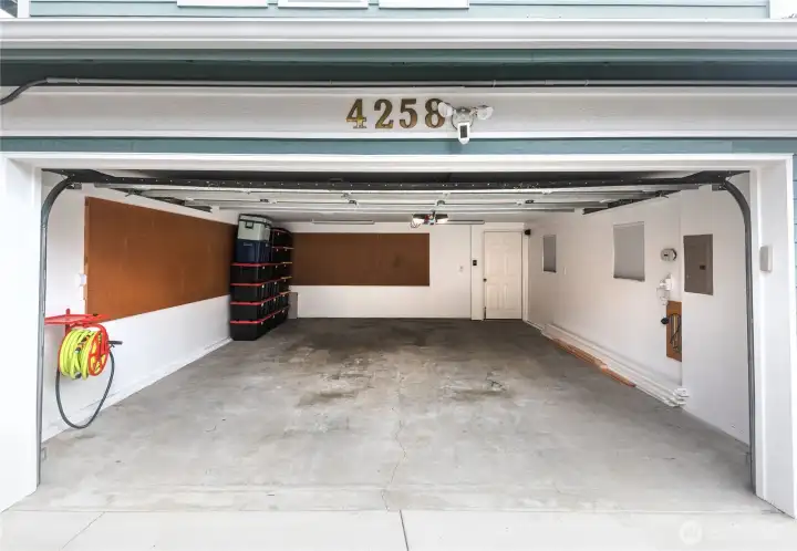 Two (2) car garage