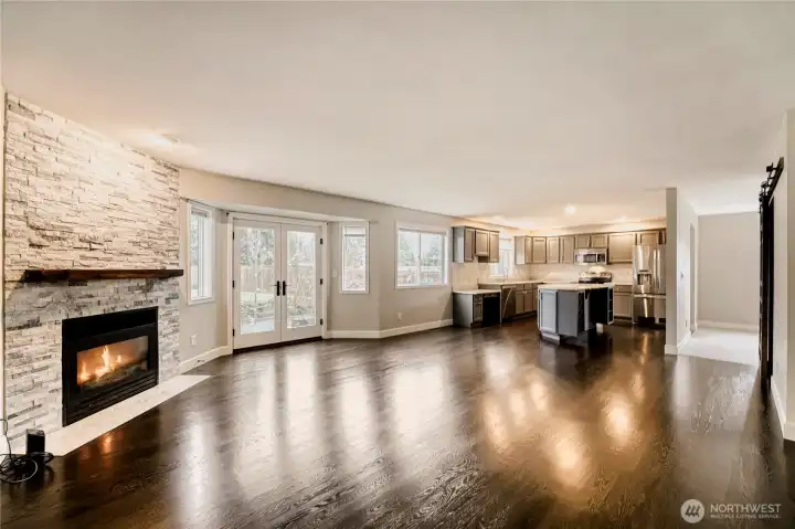 Family Room and Kitchen