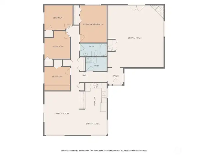 Functional layout with room to upgrade to 2 full baths if desired